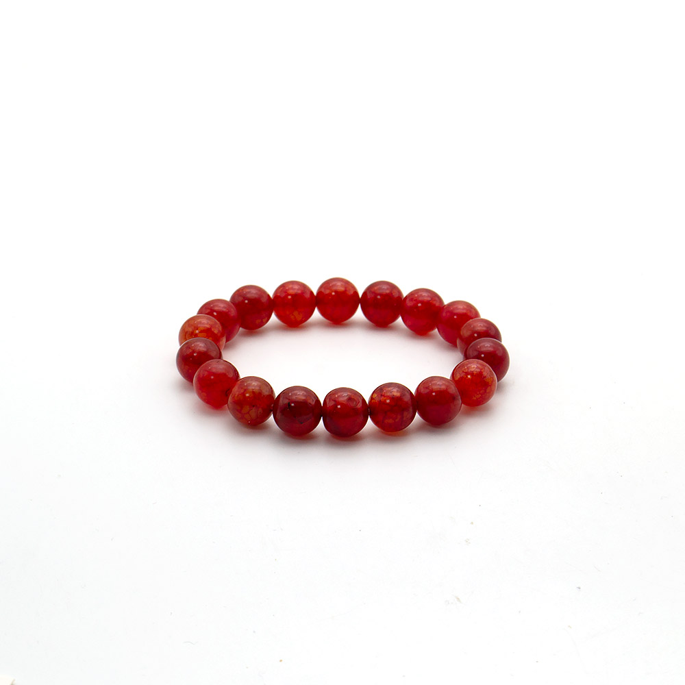 Фото товара браслет из агата кракле красного 10 мм