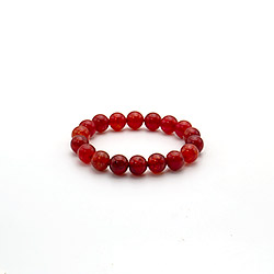 Браслет из агата кракле красного 10 мм