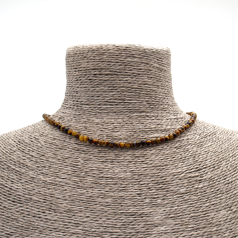 Фото товара бусы-чокер из тигрового глаза 4 мм