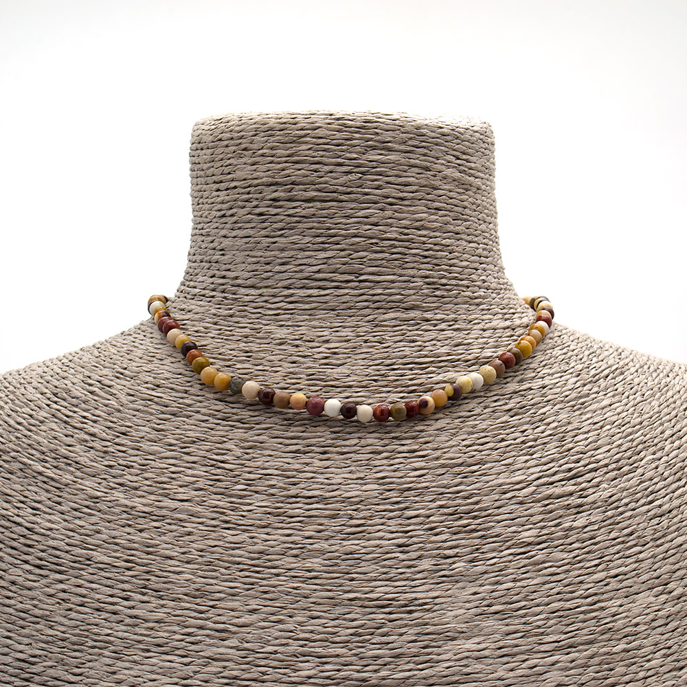 Фото товара бусы-чокер из яшмы мукаит 4 мм