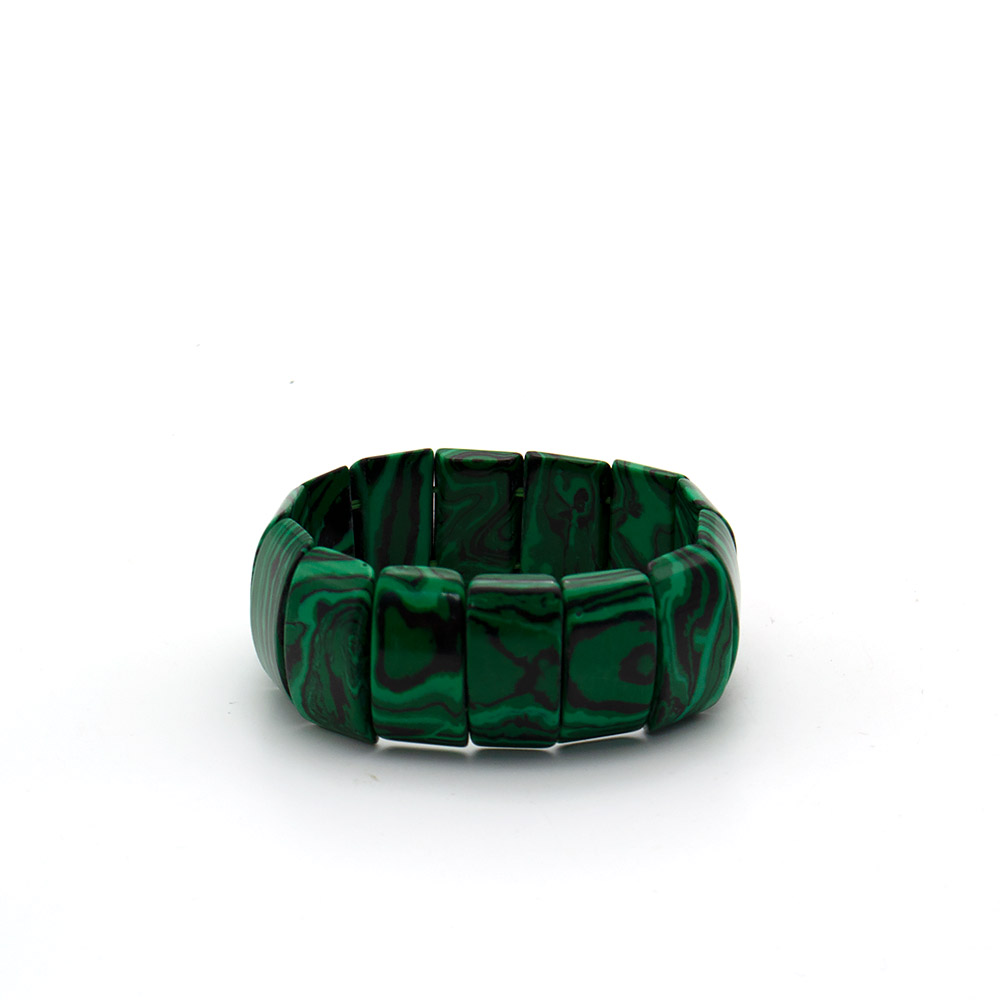 Фото товара браслет из малахита имитации прямоугольник