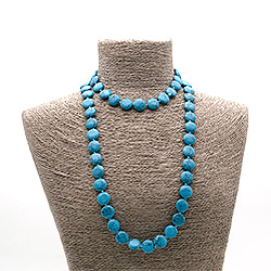 Бусы из бирюзы имитации таблетка 