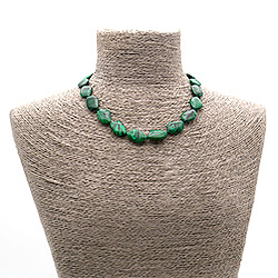 Бусы из малахита имитации таблетка витая 20*15 мм