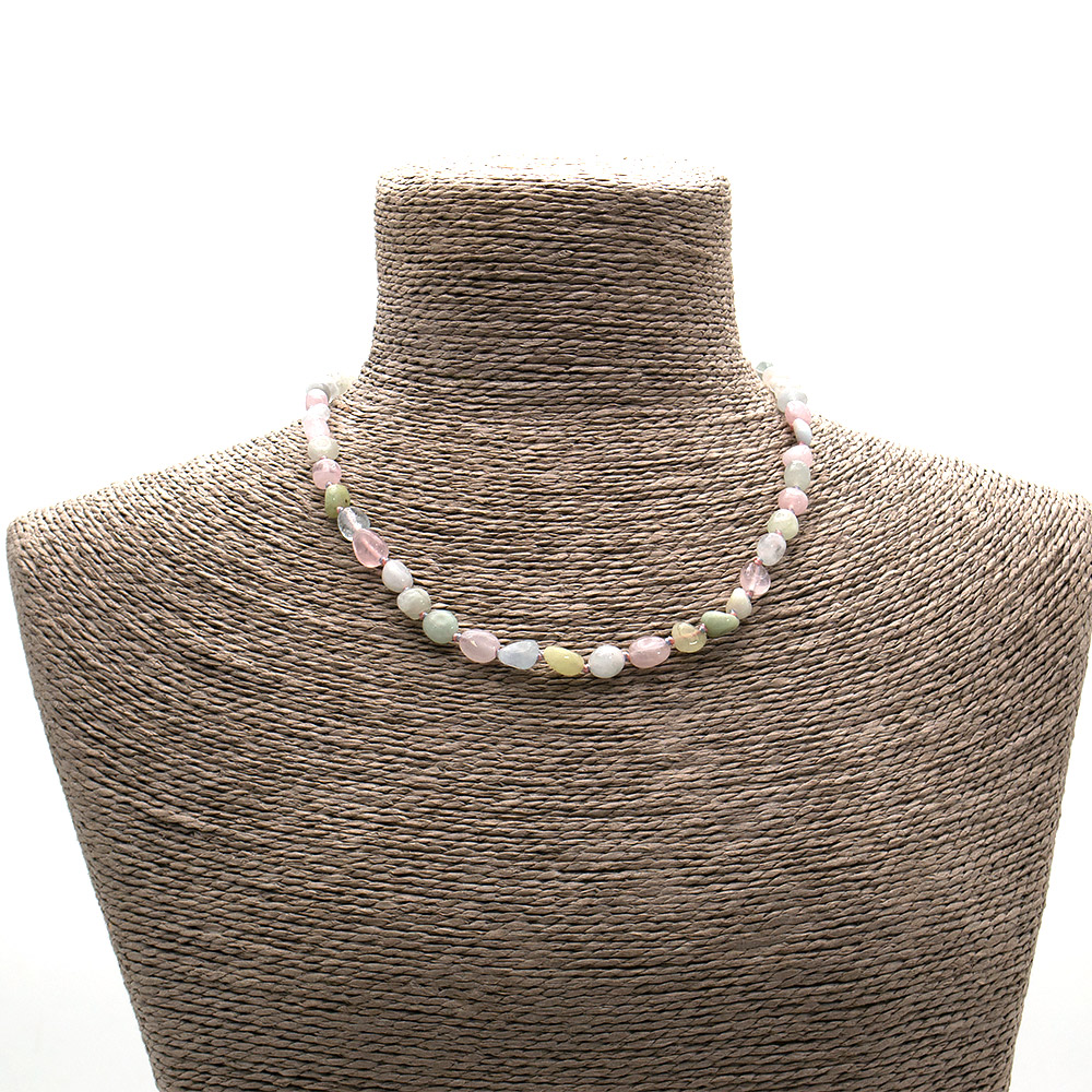 Фото товара бусы из морганита галтовка