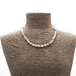 Бусы из морганита галтовка