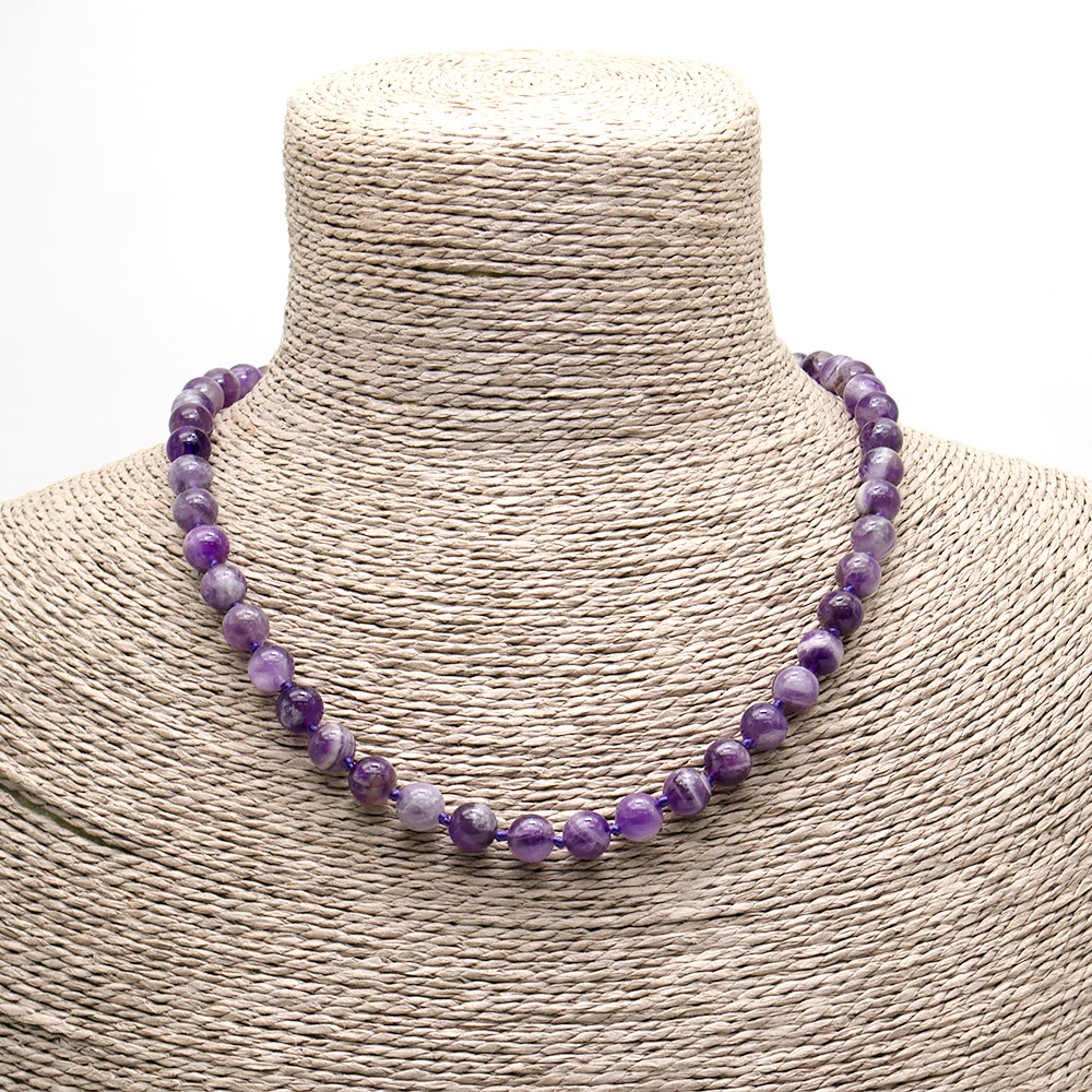 Фото товара бусы из аметиста светлого шар 8 мм