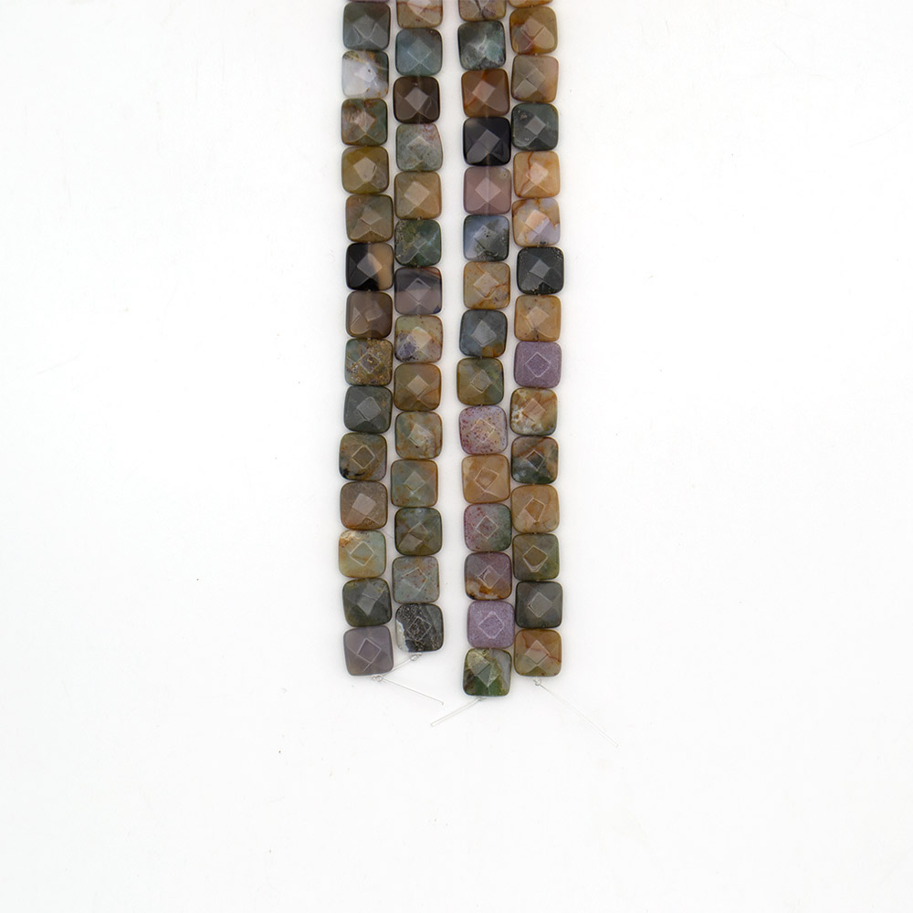 Фото товара микс яшма,агат,халцедон квадрат грань 12*12 мм