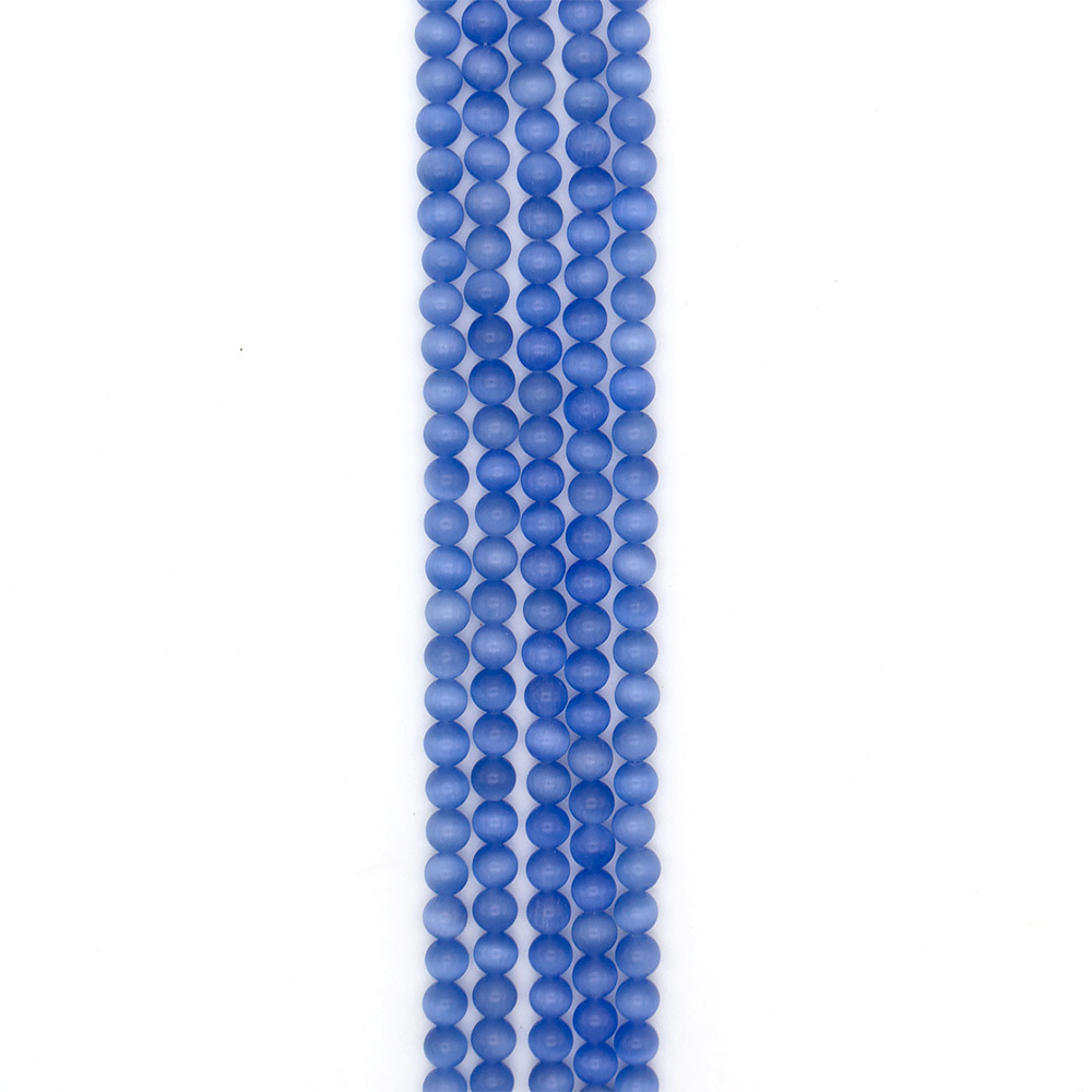 Фото товара кошачий глаз имитация шар цвет васильковый 10 мм