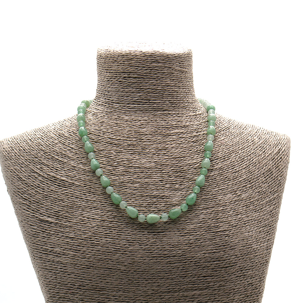 Фото товара бусы из авантюрина зеленого натура капля