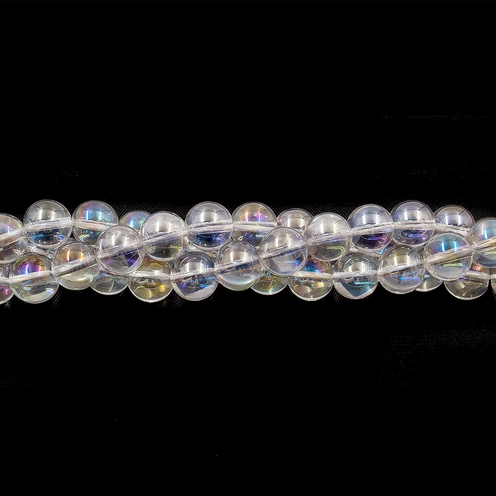 Опал синтетический цвет белый шар 10 мм