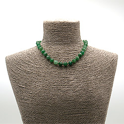 Бусы из авантюрина зеленого натура крупная грань