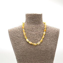 Фото товара бусы из цитрина цилиндр трехсторонний