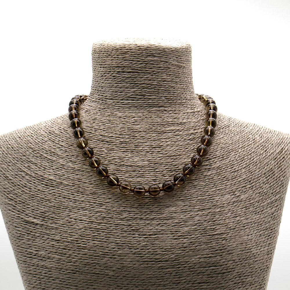 Фото товара бусы из раухтопаза шар 10 мм