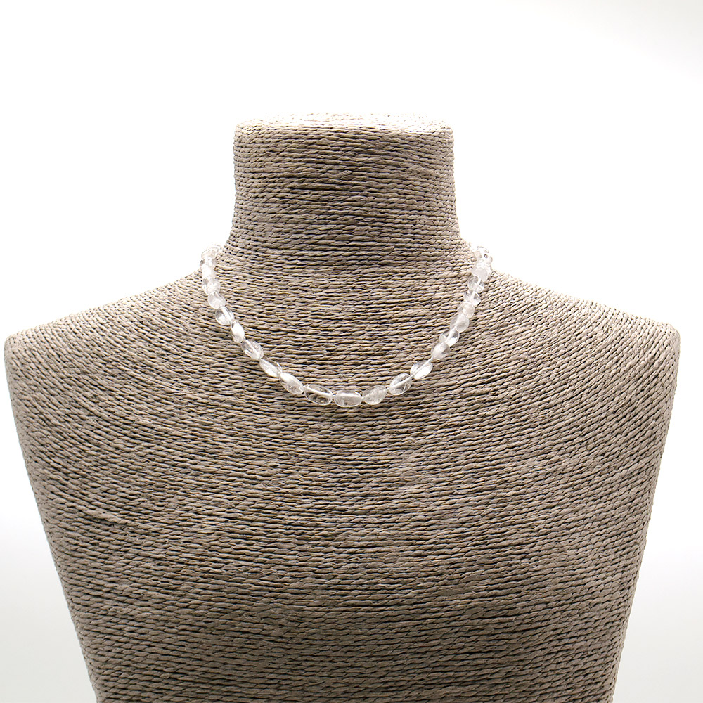 Фото товара бусы из горного хрусталя галтовка 6*8 мм