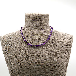 Бусы из аметиста галтовка 10*8 мм