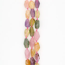 Цитрин,аметист,розовый кварц,пренит галтовка 37*22 мм