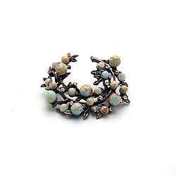 Брошь "Венок с мелким шариком" варисцит А0180