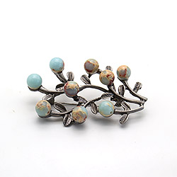 Брошь "Куст 9 шариков" варисцит А0115