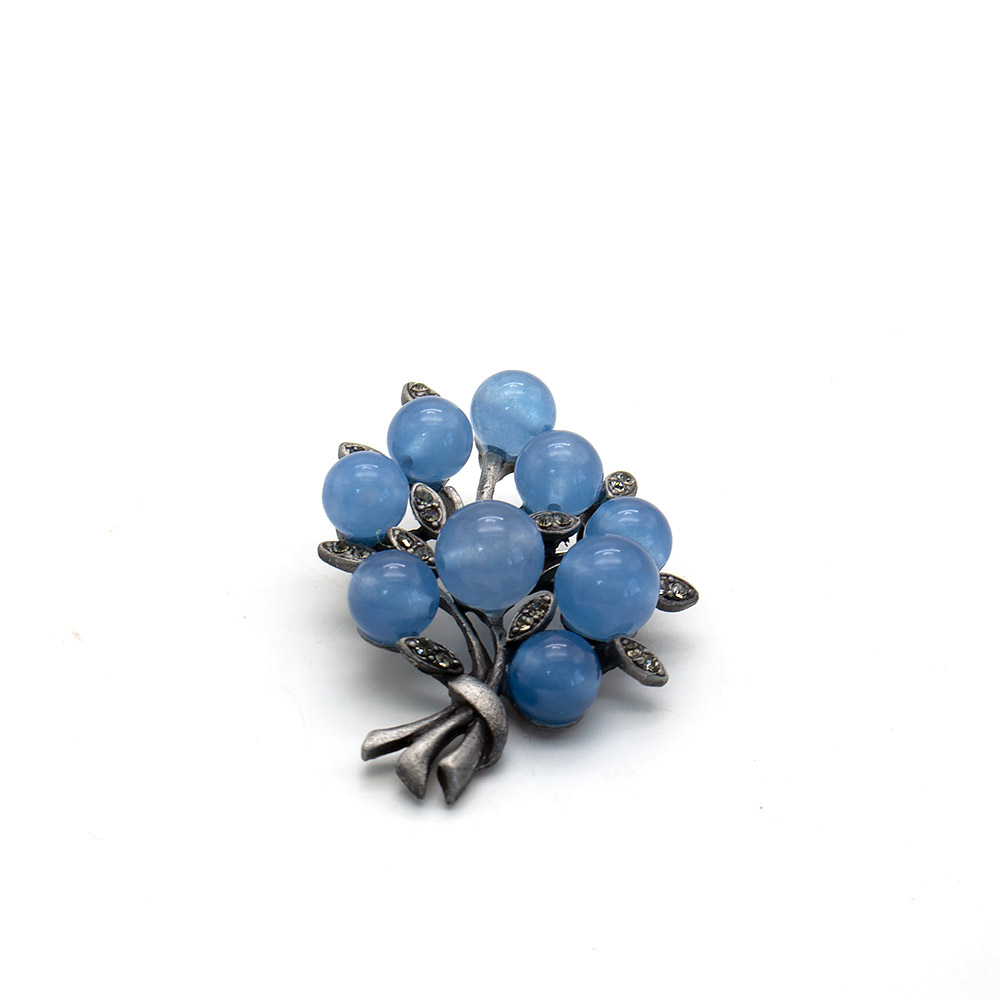 Фото товара брошь "букет 9 шариков" кварц голубой а0429