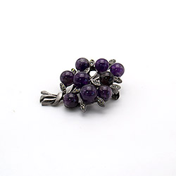 Брошь "Букет 9 шариков" аметист А0429