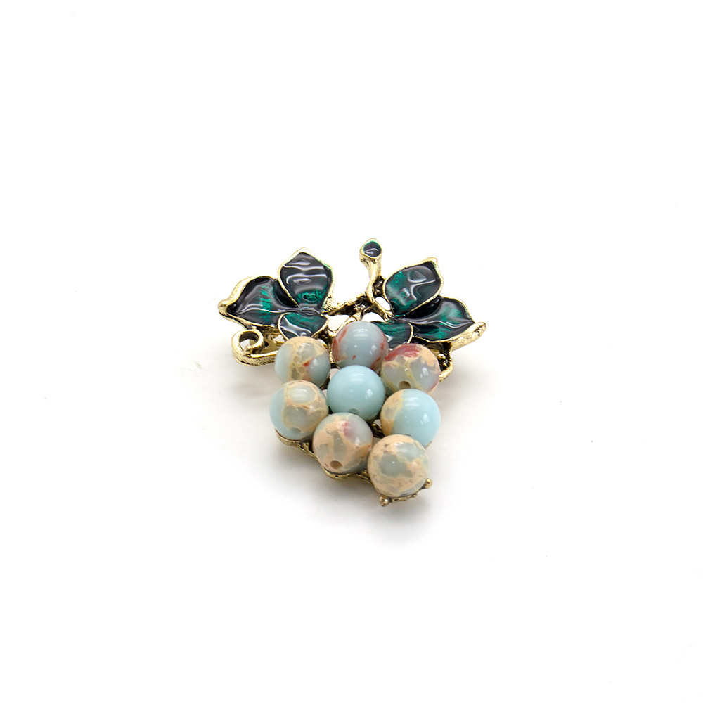 Фото товара брошь "гроздь винограда в золоте" варисцит а0103