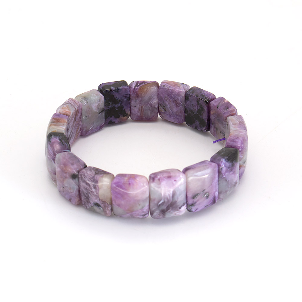 Фото товара браслет из чароита прямоугольник 17*12 мм