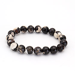 Фото товара браслет агат мозаика бежевый 10 мм