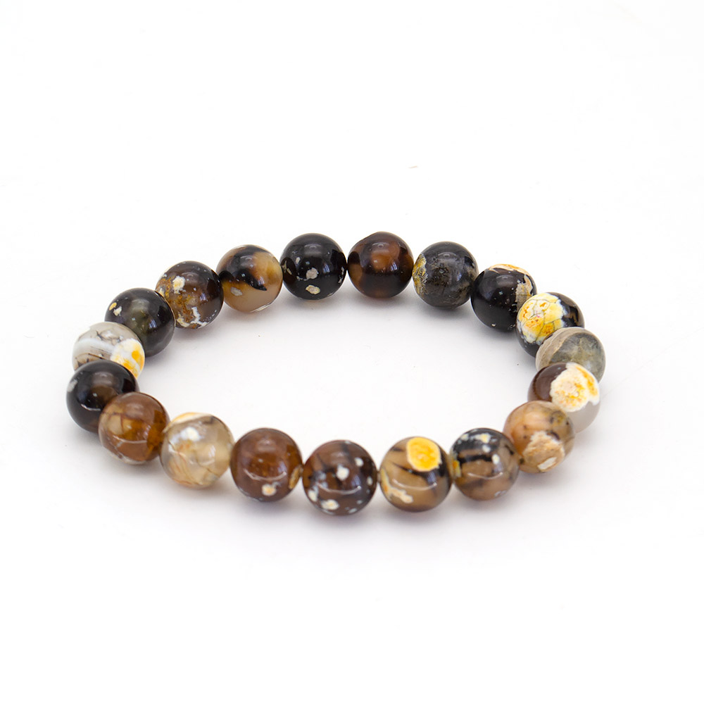 Фото товара браслет агат мозаика желтый 10 мм