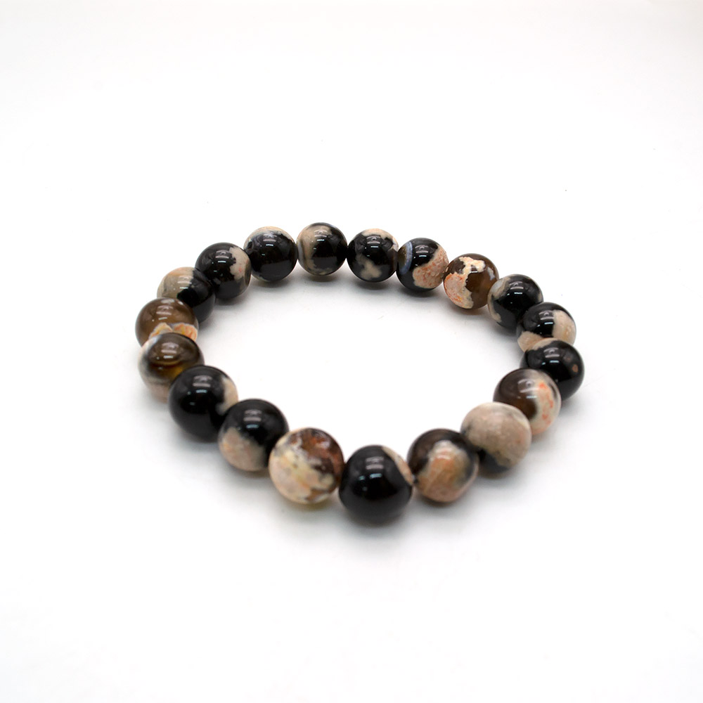 Фото товара браслет агат мозаика оранжевый 10 мм