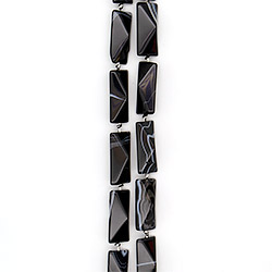 Агат октаэдр цвет черный 39*20 мм