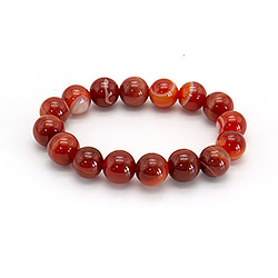 Браслет из агата цвет светлый сердолик 12 мм