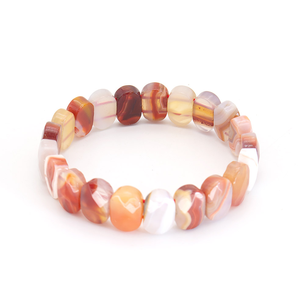 Фото товара браслет из агата ботсвана медового овал грань 15*10 мм