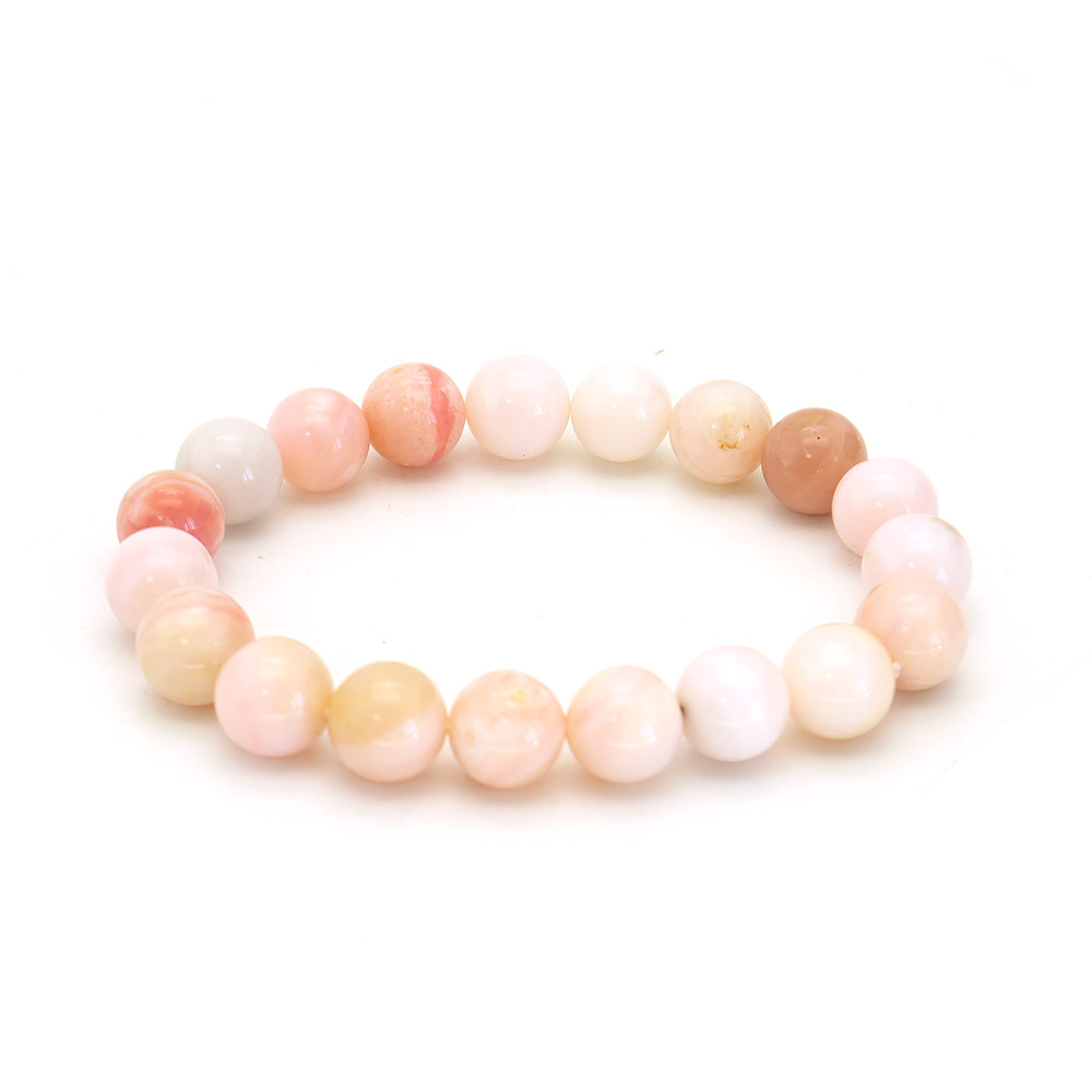 Фото товара браслет из опала розового шар 10 мм