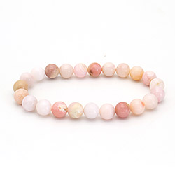 Браслет из опала розового шар 8 мм