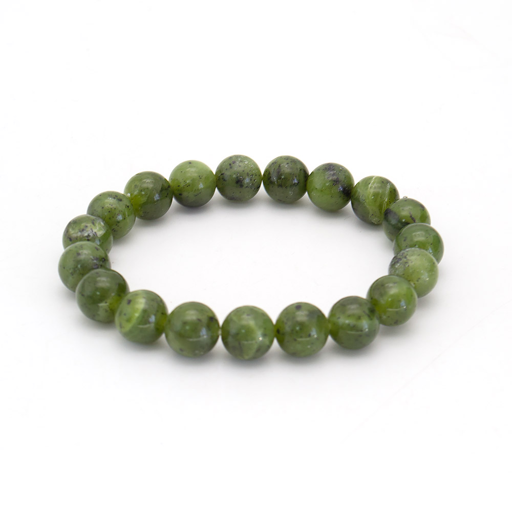 Фото товара браслет из нефрита шар 10 мм