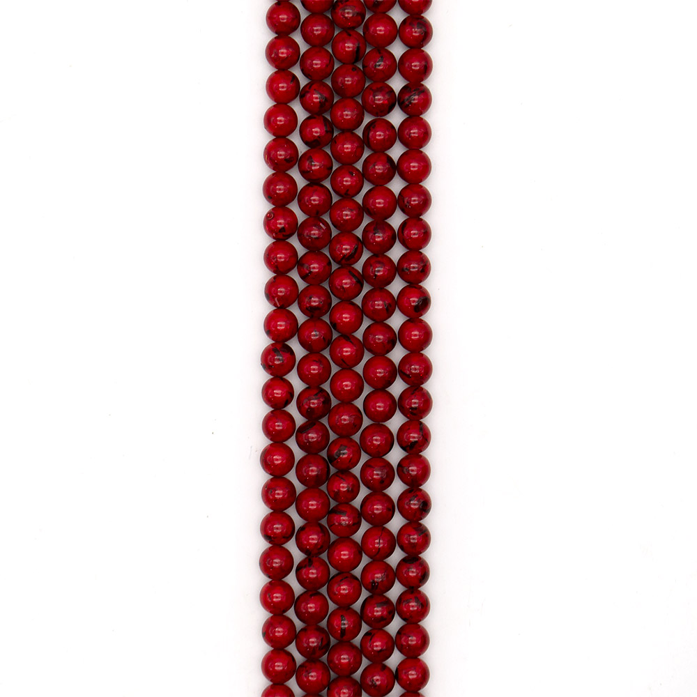 Фото товара мозаика красная с включением гелиотиса 10 мм