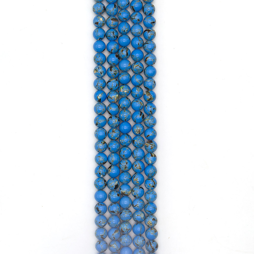 Фото товара мозаика голубая с включением гелиотиса шар 10 мм