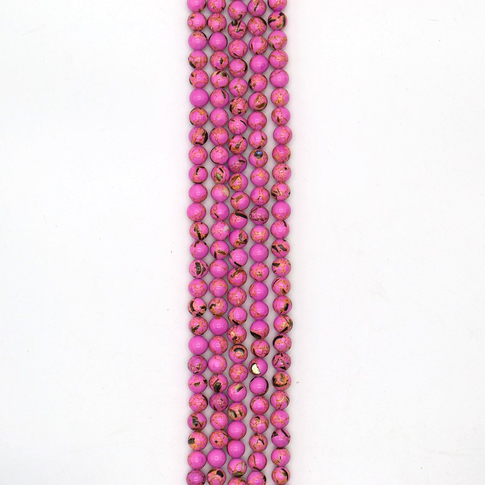 Фото товара мозаика розовая с включениям гелиотиса 8 мм