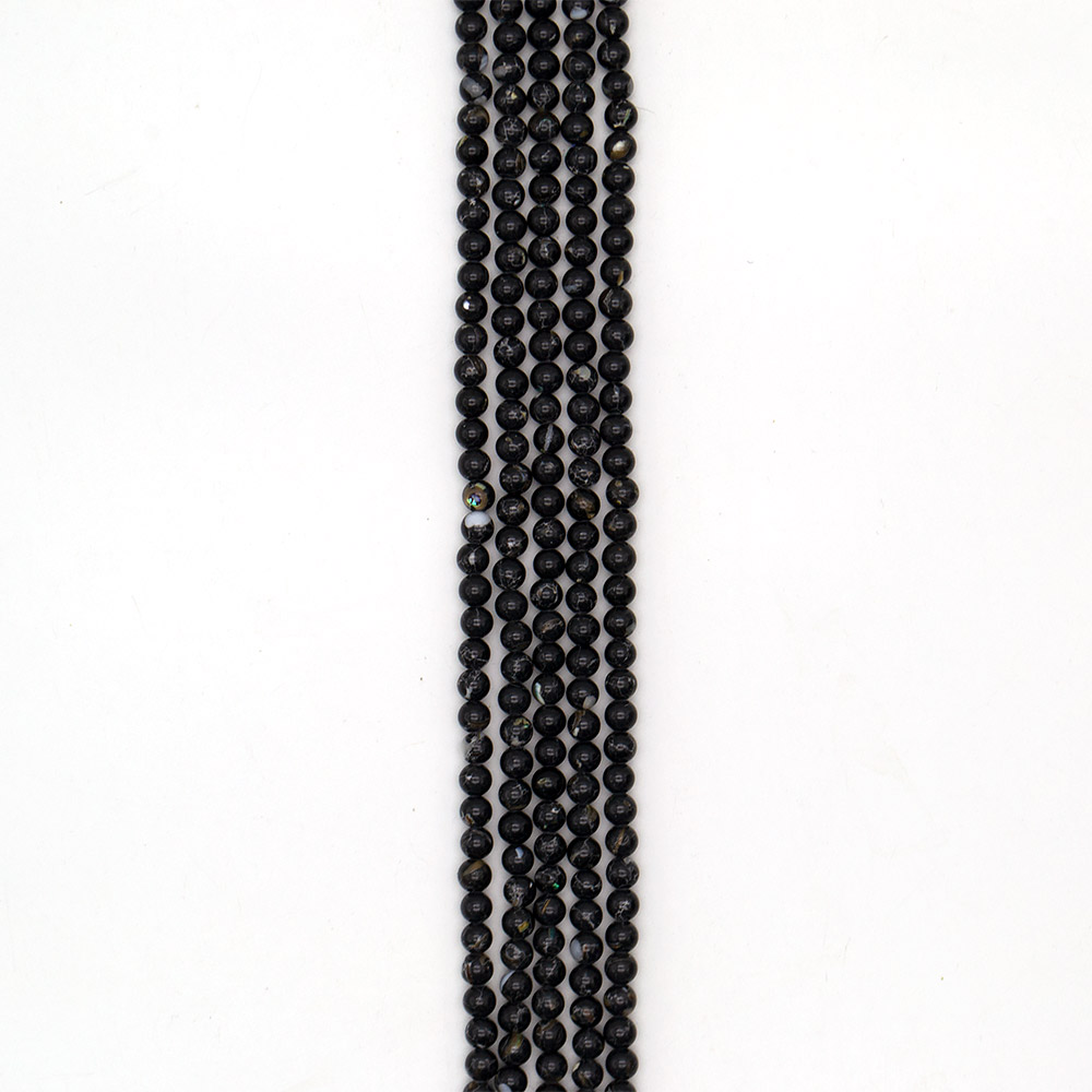 Фото товара мозаика черная с включением гелиотиса 6 мм