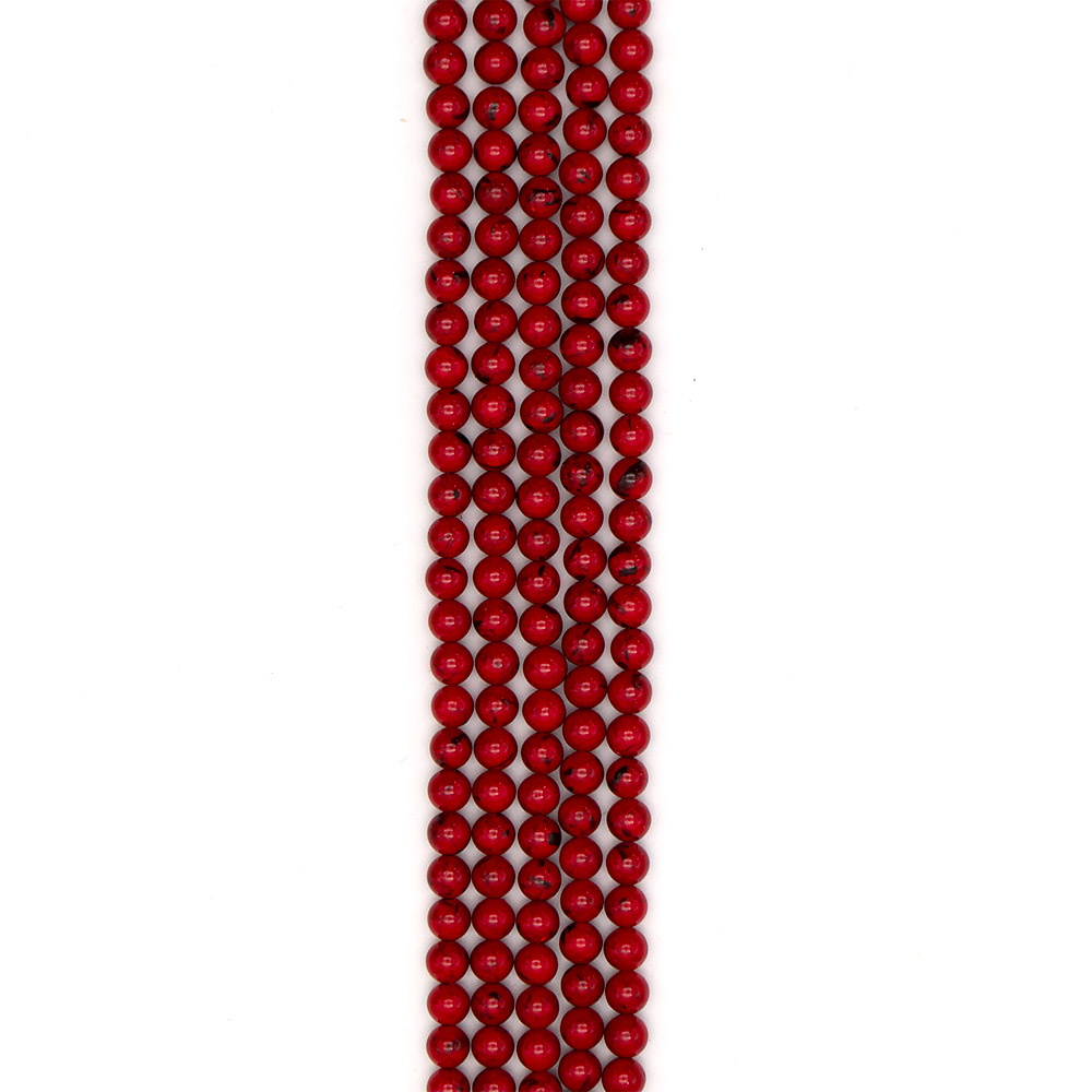 Фото товара мозаика красная с включением гелиотиса 8 мм