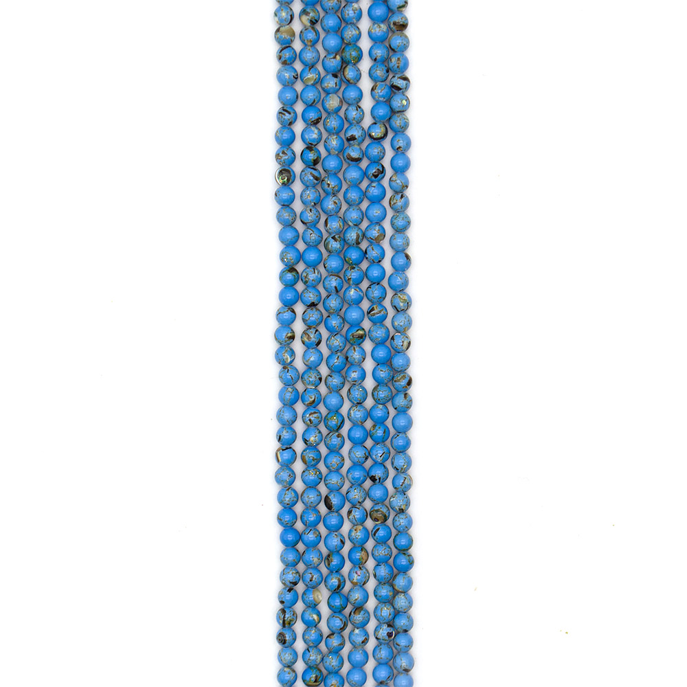 Фото товара мозаика голубая с включением гелиотиса 6 мм