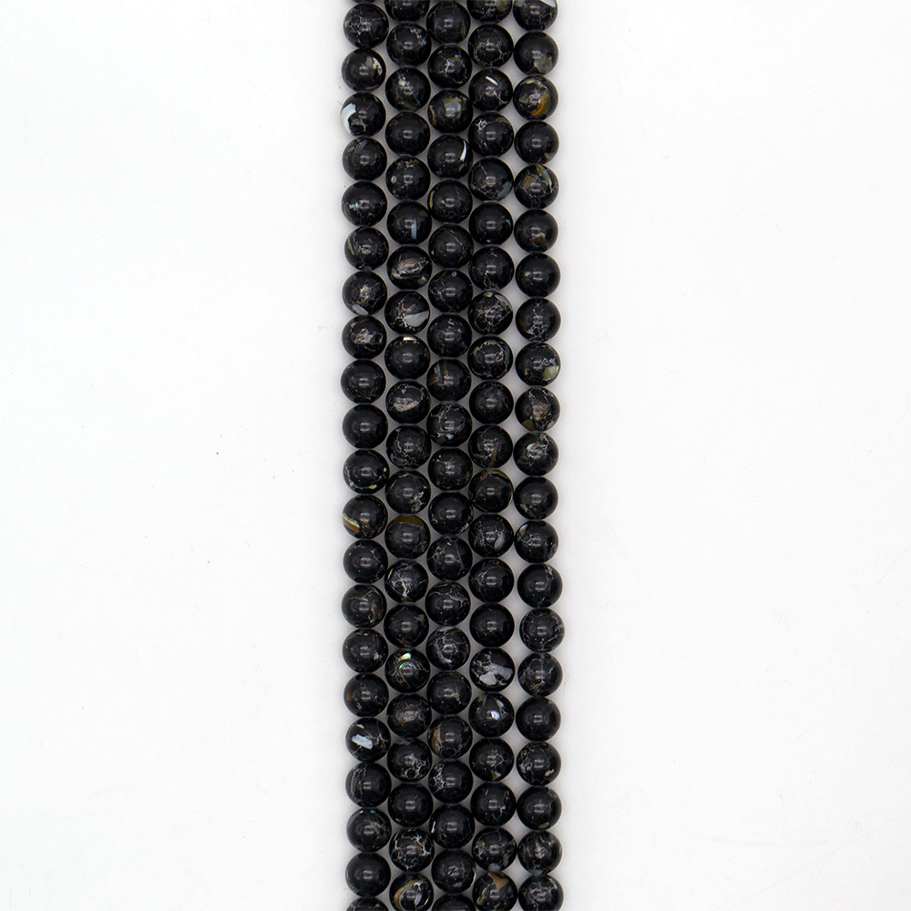 Фото товара мозаика черная с включением гелиотиса 10 мм