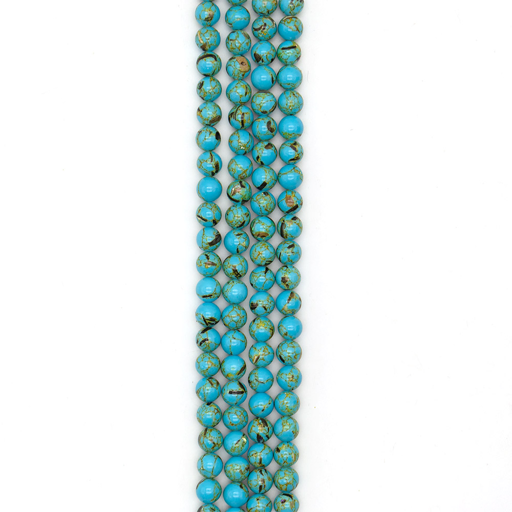 Фото товара мозаика бирюзовая с включением гелиотиса 10 мм