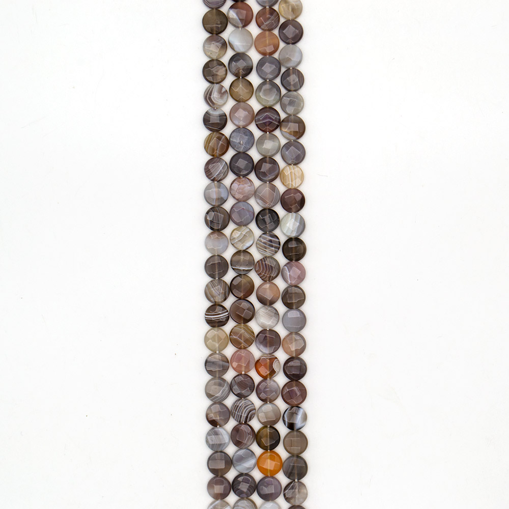 Фото товара агат ботсвана таблетка граненая 10 мм