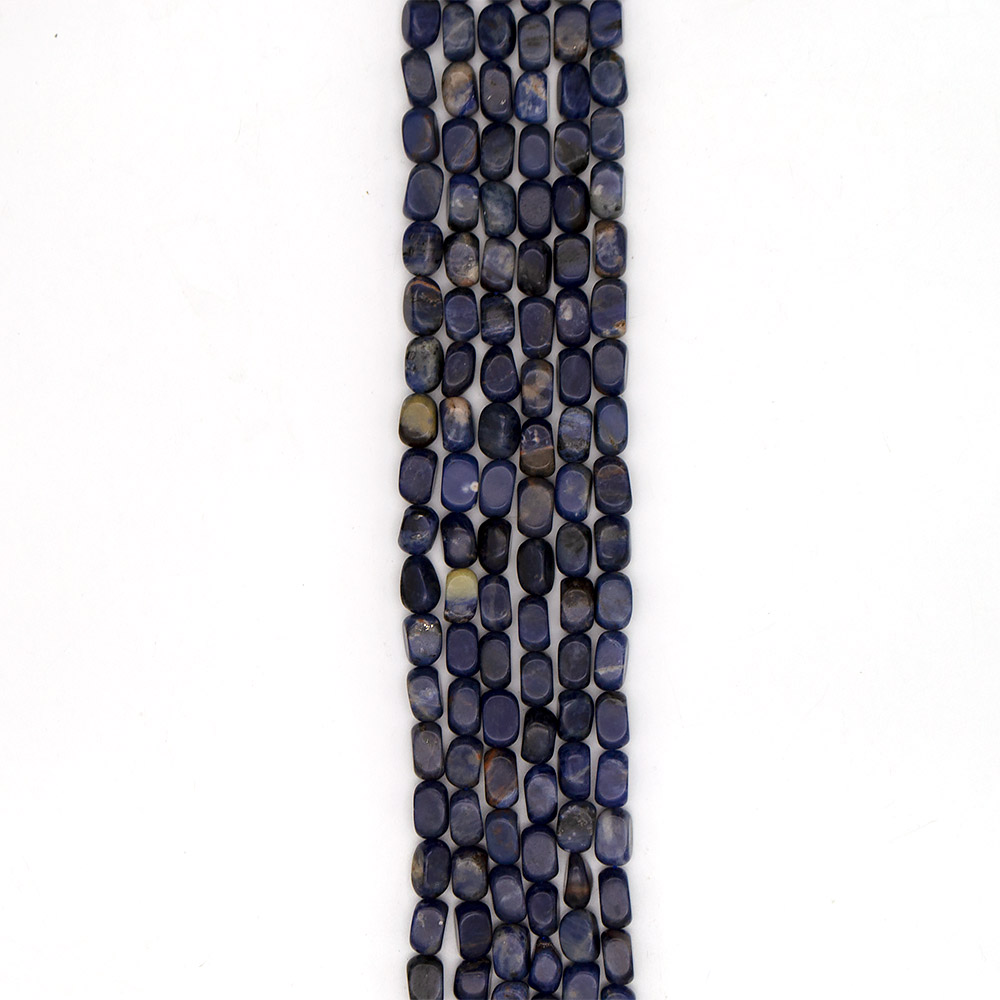 Фото товара содалит темный галтовка "кирпичик" 13*8 мм