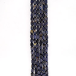 Содалит темный галтовка "кирпичик" 13*8 мм