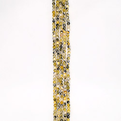 Кальцит пигментированный желтый с черным 6 мм