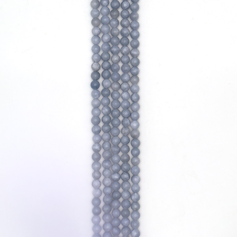 Фото товара кальцит тонированный серо-голубой 8 мм