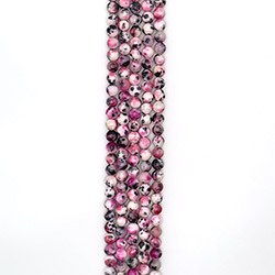 Кальцит пигментированный черный с розовым 10 мм