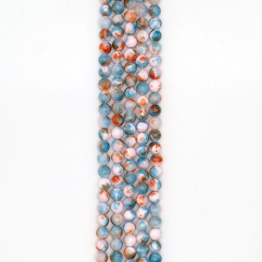 Фото товара кальцит пигментированный голубой с оранжевым 10 мм